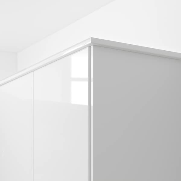 Ikea FÖRBÄTTRA - Rounded deco strip/moulding, high-gloss white, 221 cm