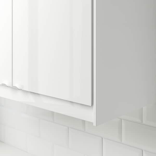 Ikea FÖRBÄTTRA - Rounded deco strip/moulding, high-gloss white, 221 cm