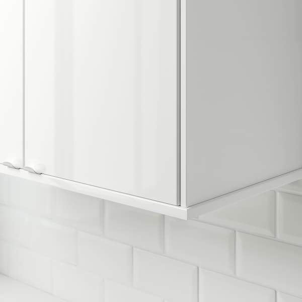 Ikea FÖRBÄTTRA - Rounded deco strip/moulding, high-gloss white, 221 cm