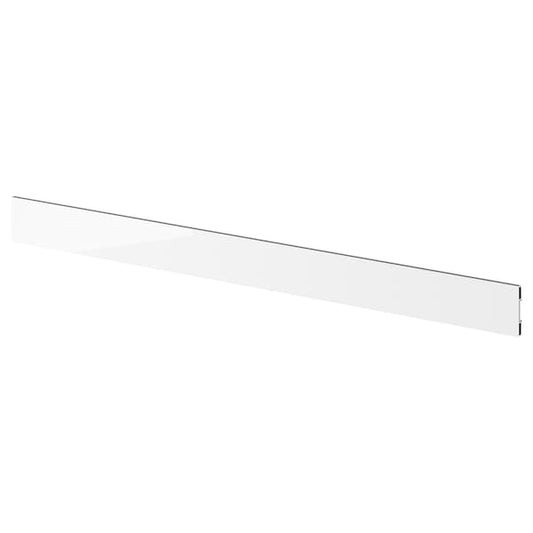 Ikea FÖRBÄTTRA - Plinth, high-gloss white, 220x8 cm