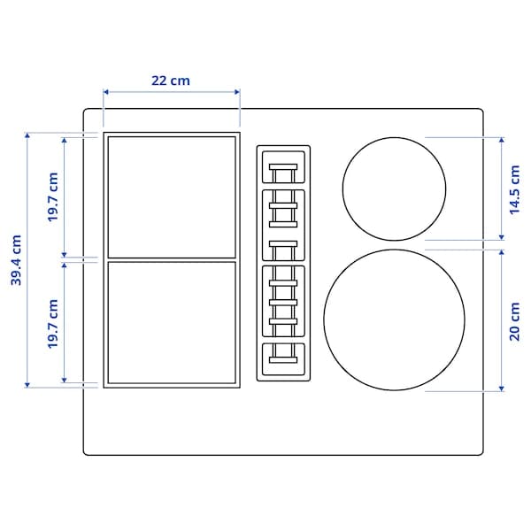 Ikea FÖRDELAKTIG Induction hob/integrated extractor 500 black 60 cm , 60 cm