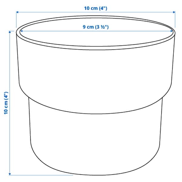 Ikea FÖRENLIG - Plant pot, in/outdoor white, 9 cm