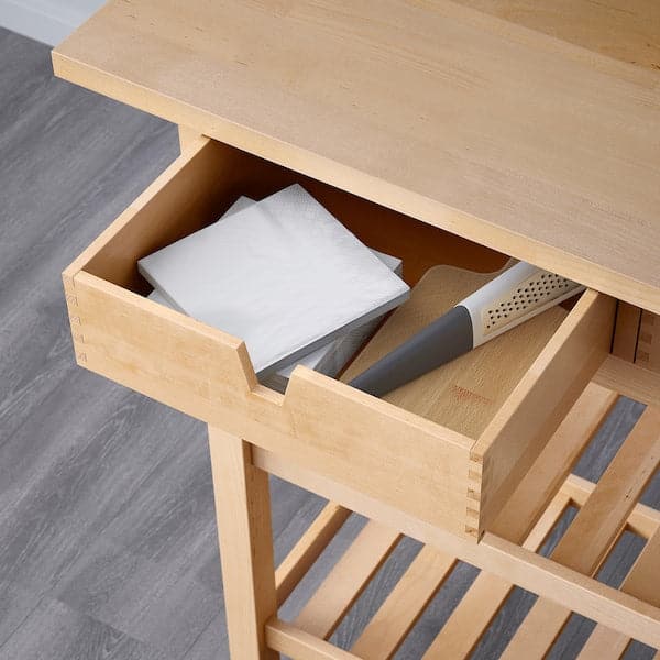 Ikea FÖRHÖJA - Kitchen trolley, birch, 100x43 cm