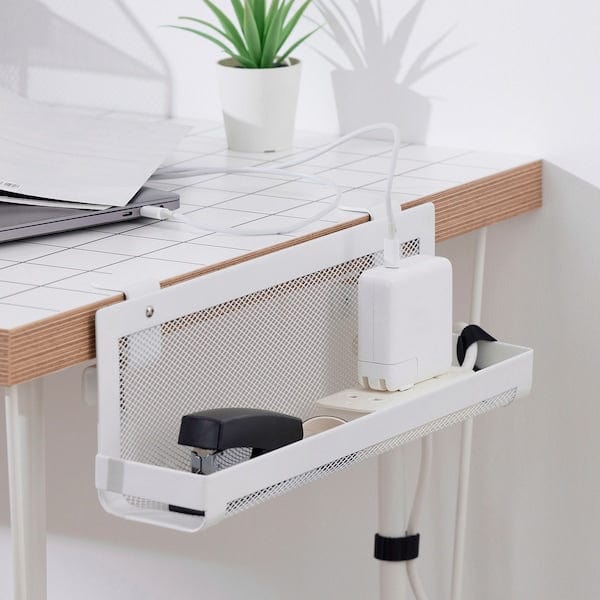 FÖRSÄSONG - Cable management tray, white, 38 cm