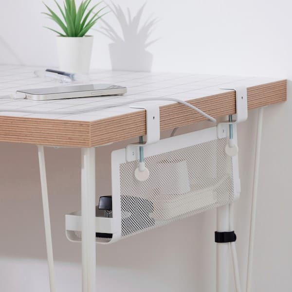 FÖRSÄSONG - Cable management tray, white, 38 cm