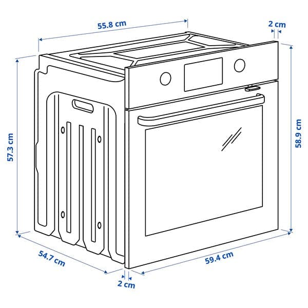 Ikea FORNEBY - Thermoventilated oven/direct steamer, IKEA 500 stainless steel ,