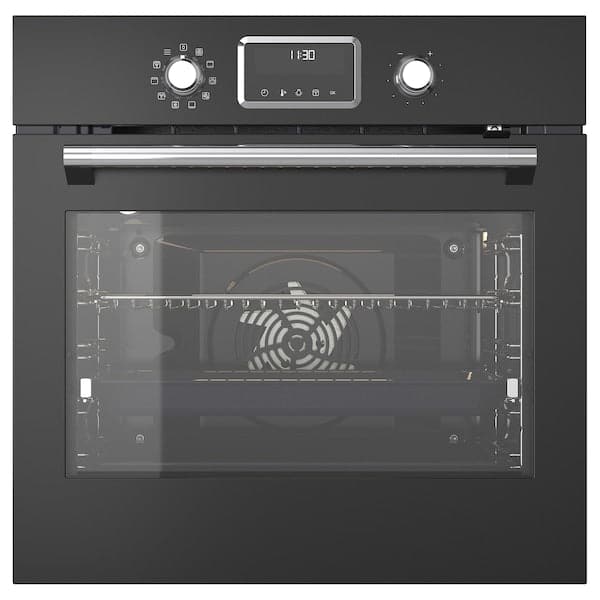 FORNEBY - Thermoventilated oven/direct steamer, IKEA 500 black , - best price from Maltashopper.com 60556888