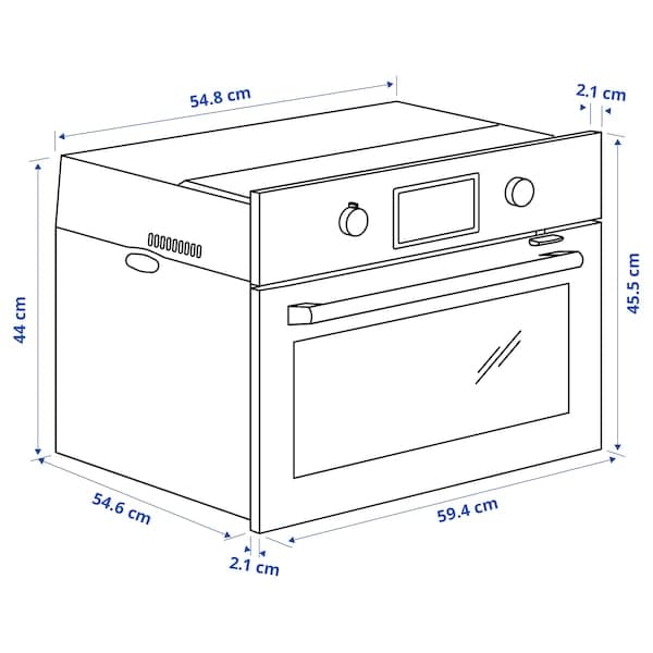 Ikea FORNEBY - Thermoventilated combi-microwave, IKEA 500 stainless steel ,