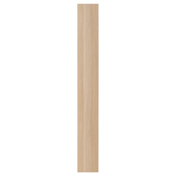 Ikea FORSAND - Door with hinges, white stained oak effect, 25x229 cm