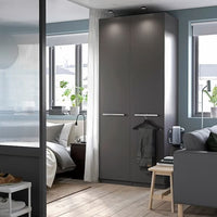 FORSAND - Door, dark grey, 50x229 cm - best price from Maltashopper.com 50510928