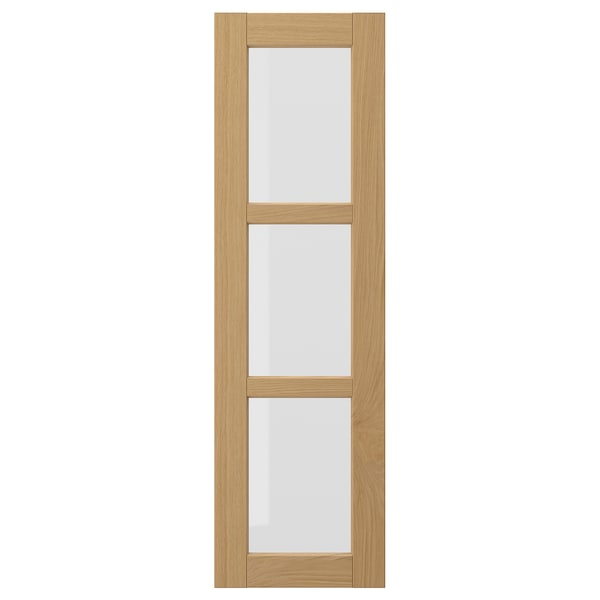 FORSBACKA - Glass door, oak, 30x100 cm - best price from Maltashopper.com 20565253