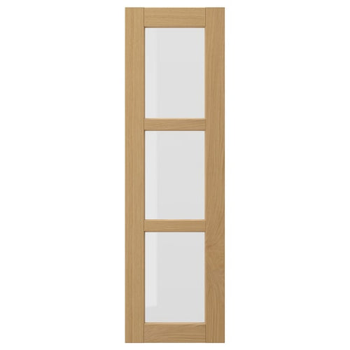 FORSBACKA - Glass door, oak, 30x100 cm