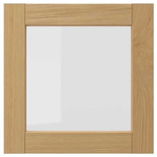 FORSBACKA - Glass door, oak, 40x40 cm