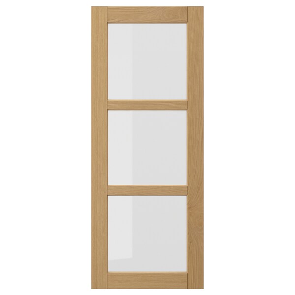 FORSBACKA - Glass door, oak, 40x100 cm - best price from Maltashopper.com 50565256