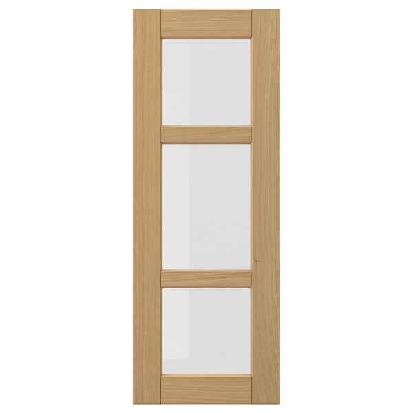 FORSBACKA - Glass door, oak, 30x80 cm - best price from Maltashopper.com 70565255