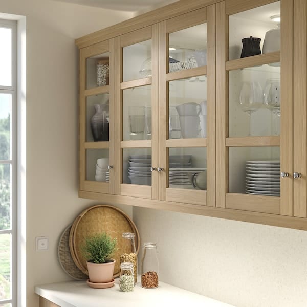 Ikea FORSBACKA - Glass door, oak, 30x80 cm