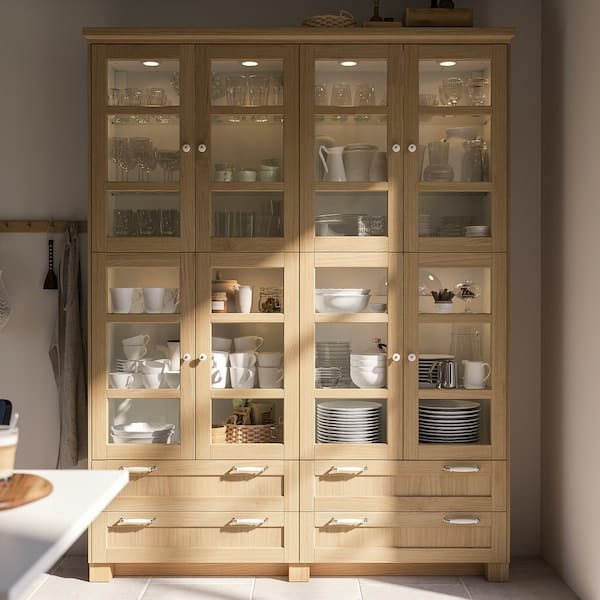 Ikea FORSBACKA - Glass door, oak, 30x80 cm