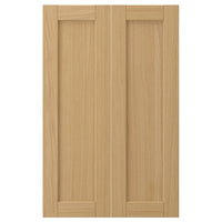 FORSBACKA - 2-p door f corner base cabinet set, oak, 25x80 cm - best price from Maltashopper.com 50565242