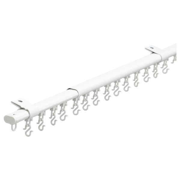 Ikea FRAMFUSIG - Single track rail with gliders, white, 100-180 cm