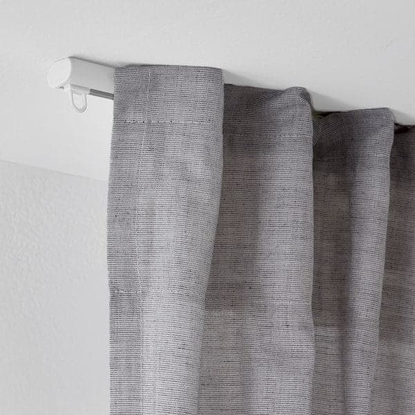 Ikea FRAMFUSIG - Single track rail with gliders, white, 100-180 cm