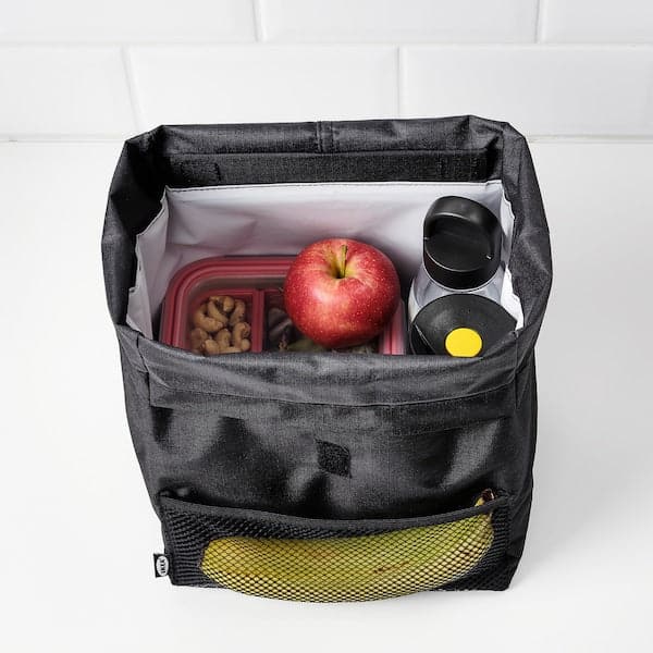 Ikea FRAMTUNG - Lunch bag, black, 22x17x35 cm