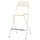 FRANKLIN - FRANKLIN Bar stool with backrest, foldable, counter height white/white, 63 cm
