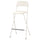 FRANKLIN - FRANKLIN Bar stool with backrest, foldable, white/white, 74 cm