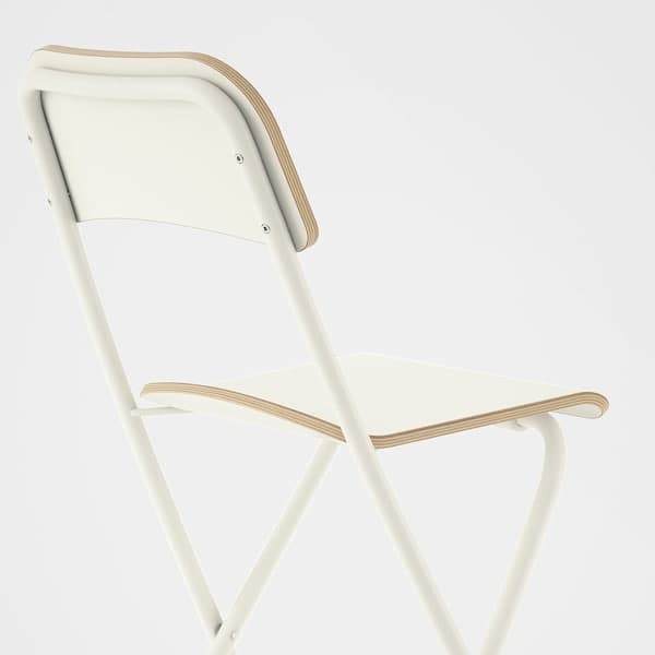 Ikea FRANKLIN - Bar stool with backrest, foldable, white/white, 63 cm