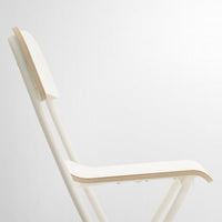 FRANKLIN - Bar stool with backrest, foldable, white/white, 63 cm - best price from Maltashopper.com 70404875