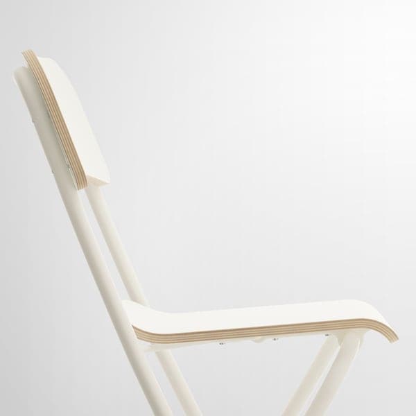 Ikea FRANKLIN - Bar stool with backrest, foldable, white/white, 63 cm