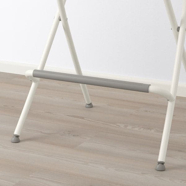 Ikea FRANKLIN - Bar stool with backrest, foldable, white/white, 63 cm
