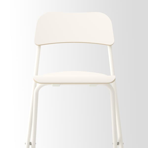 Ikea FRANKLIN - Bar stool with backrest, foldable, white/white, 74 cm