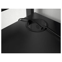 FREDDE - Gaming desk, black, 140/185x74x146 cm - best price from Maltashopper.com 50219044