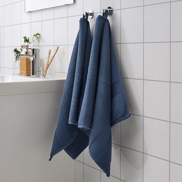 FREDRIKSJÖN - Hand towel, dark blue, 50x100 cm - best price from Maltashopper.com 20496679