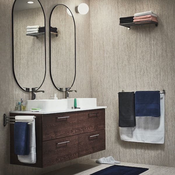 Ikea FREDRIKSJÖN Guest towel - dark grey 30x50 cm ,