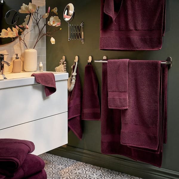 FREDRIKSJÖN - Guest towel, deep red, 30x50 cm - best price from Maltashopper.com 10552755