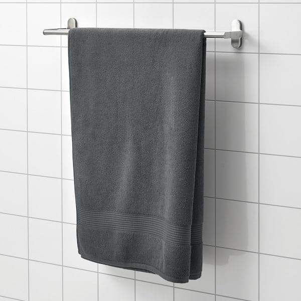 FREDRIKSJÖN - Bath sheet, dark grey, 100x150 cm - best price from Maltashopper.com 90496708