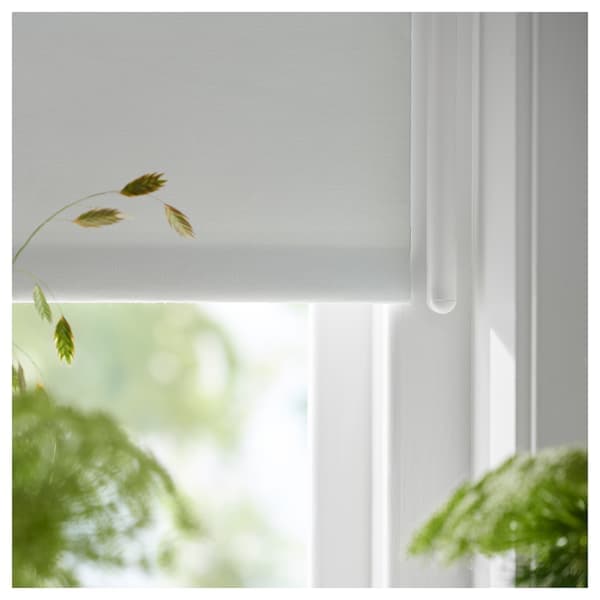 FRIDANS - Block-out roller blind, white, 140x195 cm