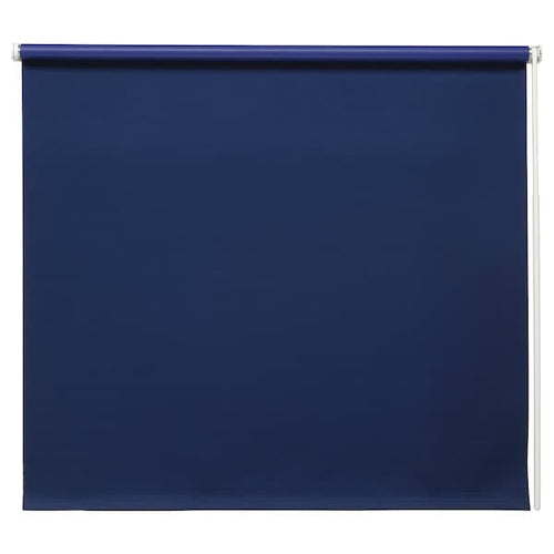 FRIDANS - Block-out roller blind, blue, 120x195 cm