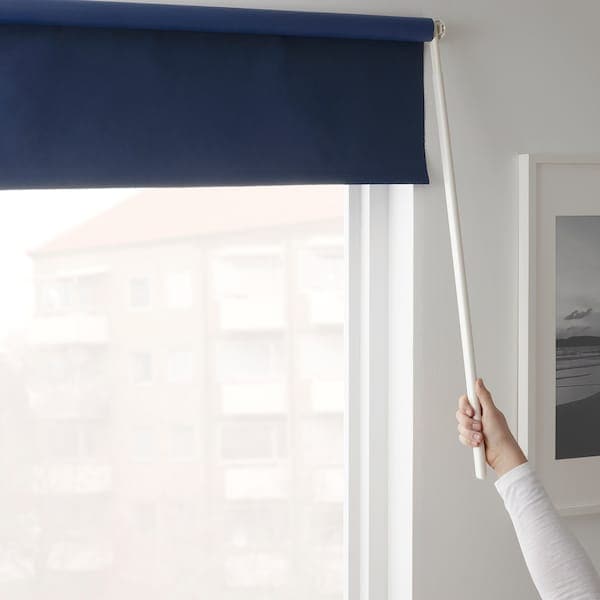 Ikea FRIDANS - Block-out roller blind, blue, 100x195 cm