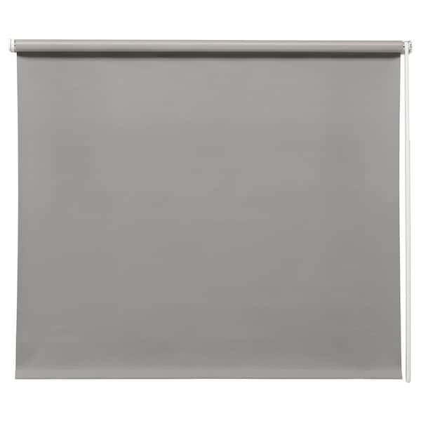 FRIDANS - Block-out roller blind, grey, 120x195 cm - best price from Maltashopper.com 70396917