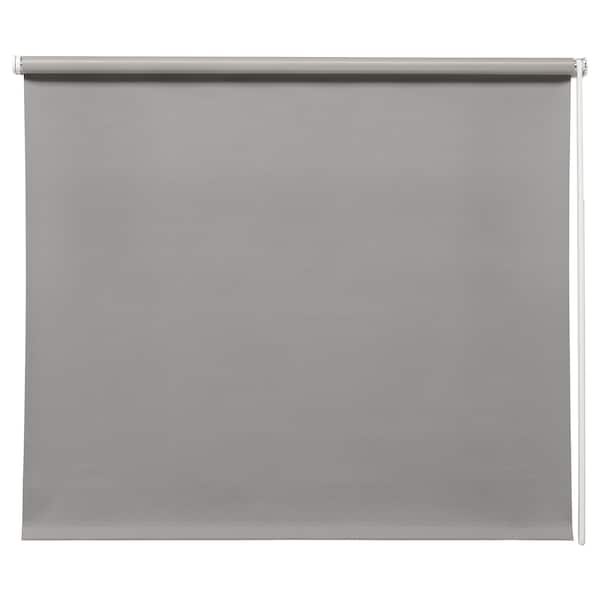 FRIDANS - Block-out roller blind, grey, 60x195 cm