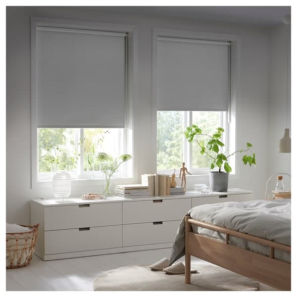 Ikea FRIDANS - Block-out roller blind, grey, 100x195 cm