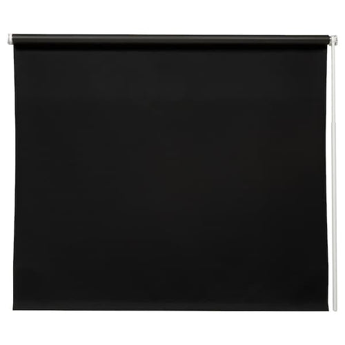 FRIDANS Blackout roller curtain - black 120x195 cm