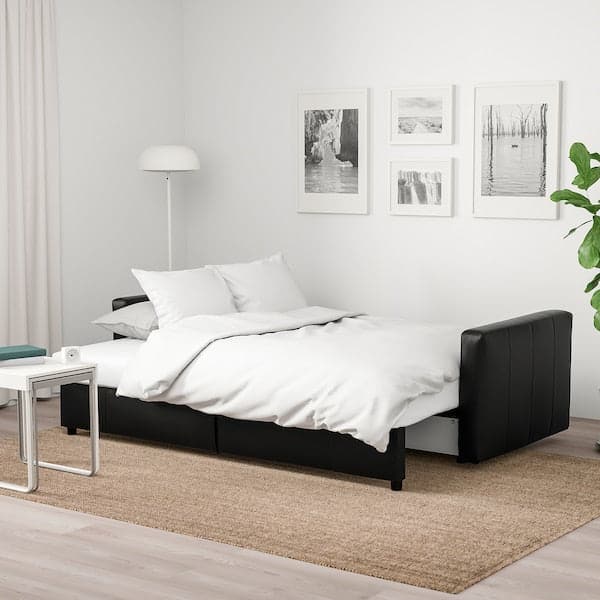 FRIHETEN 3-seater sofa bed - Black Bomstad , - best price from Maltashopper.com 20341135