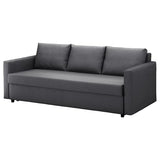 FRIHETEN three-seat sofa-bed, Skiftebo dark grey, 225x83x105 cm