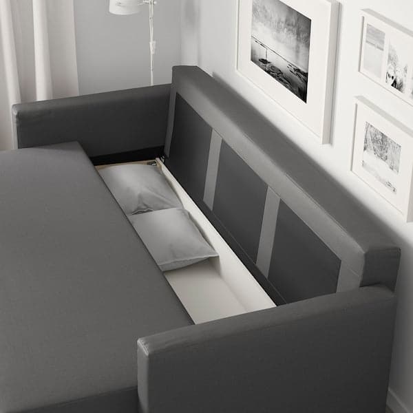 FRIHETEN 3-seater sofa bed - Dark grey Skiftebo , - best price from Maltashopper.com 50341148