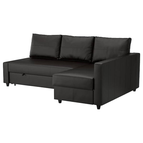 FRIHETEN Angular bed/container sofa - Black Bomstad ,