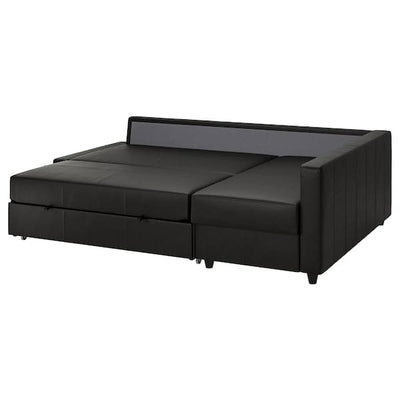 FRIHETEN Angular bed/container sofa - Black Bomstad , - best price from Maltashopper.com 69216818