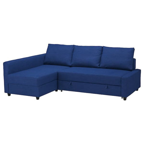 FRIHETEN Angular bed/container sofa - Blue Skiftebo ,